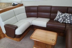 Leather Boat Sofa - before